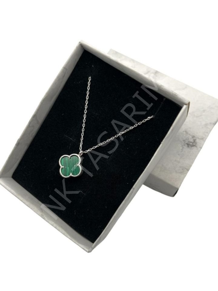 Anka Mücevherat 925 Ayar Gümüş Van Cleef Kolye, Van Cleef Kolye, Gümüş Yonca Kolye, Gümüş Kolye