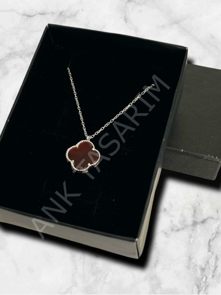 Anka Mücevherat 925 Ayar Gümüş Van Cleef Kolye, Van Cleef Kolye, Gümüş Kolye