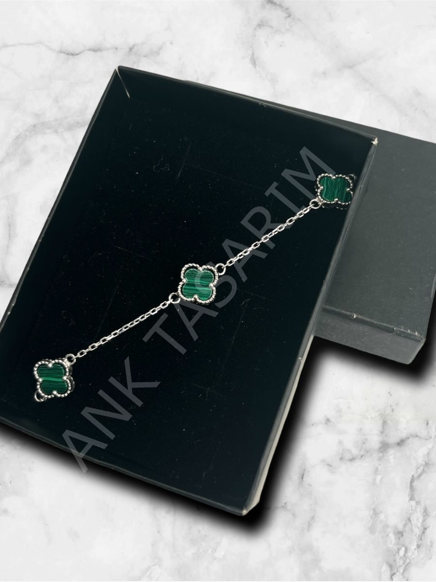 Anka Mücevherat 925 Ayar Gümüş Van Clef Bileklik, Van Clef Bileklik, Gümüş Van Clef Bileklik