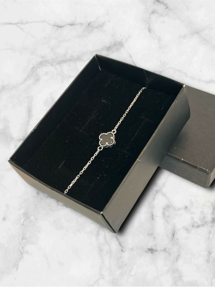 Anka Mücevherat 925 Ayar Gümüş Van Cleef Bileklik, Gümüş Yonca Bileklik, Gümüş Van Cleef Bileklik