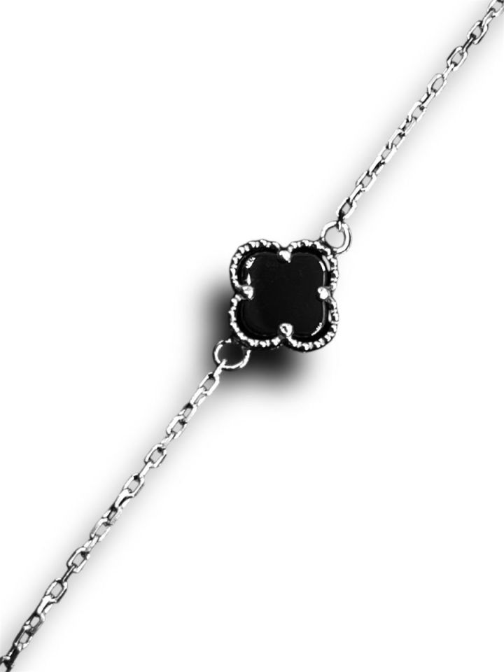 Anka Mücevherat 925 Ayar Gümüş Van Cleef Bileklik, Gümüş Yonca Bileklik, Gümüş Van Cleef Bileklik