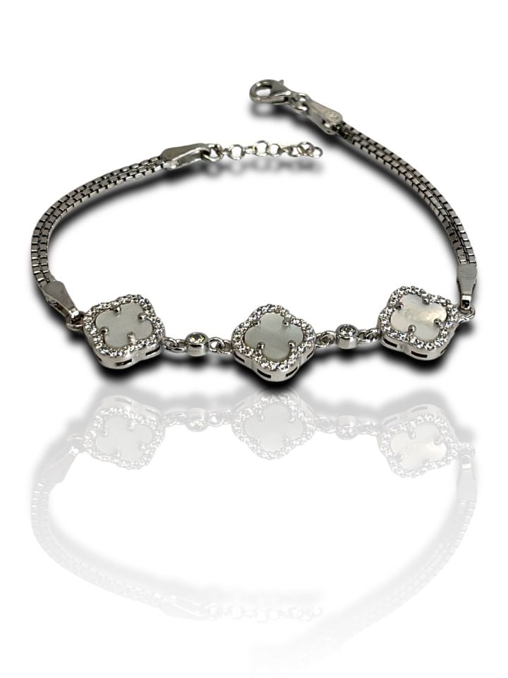 Anka Mücevherat 925 Ayar Gümüş Van Cleef Bileklik, Van Cleef Bileklik, Gümüş Van Cleef Bileklik
