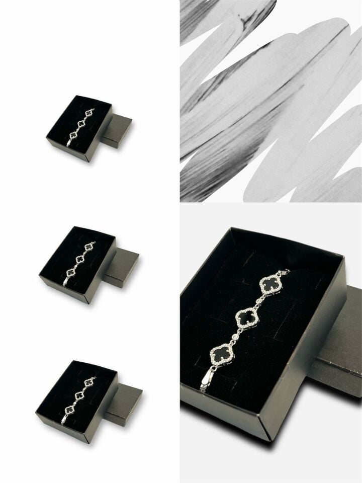 Anka Mücevherat 925 Ayar Gümüş Van Cleef Bileklik, Van Cleef Bileklik, Gümüş Van Cleef Bileklik