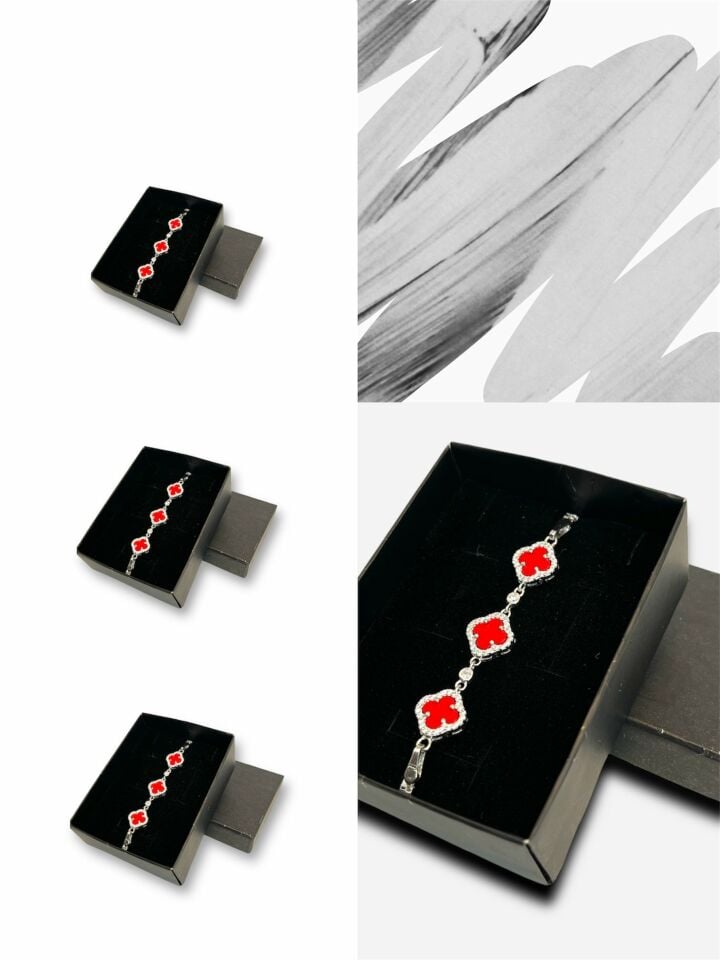 Anka Mücevherat 925 Ayar Gümüş Van Cleef Bileklik, Van Cleef Bileklik, Gümüş Van Cleef Bileklik